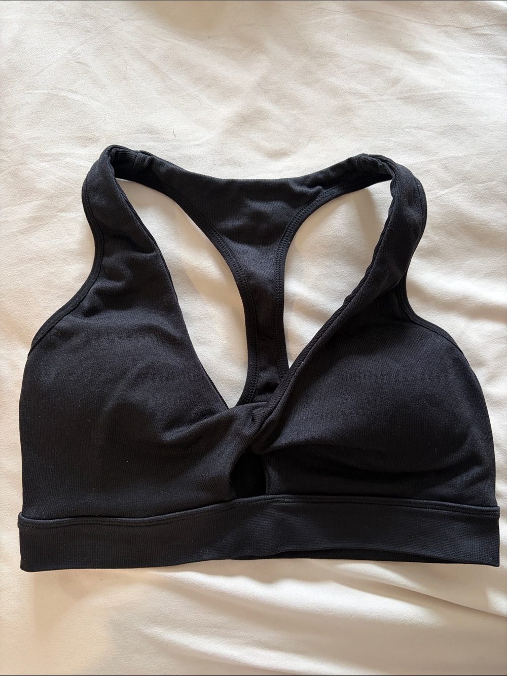 Victoria’s Secret Black Twist-Front Sports Bra